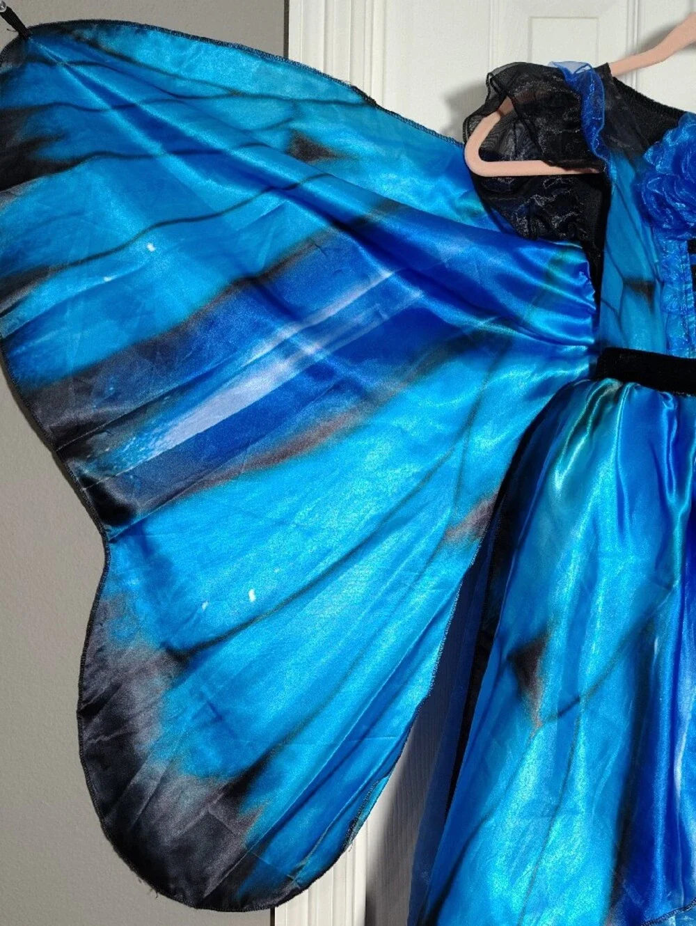 Kids Small Spirit Halloween Blue Butterfly Wing Dress Costume Needs TLC